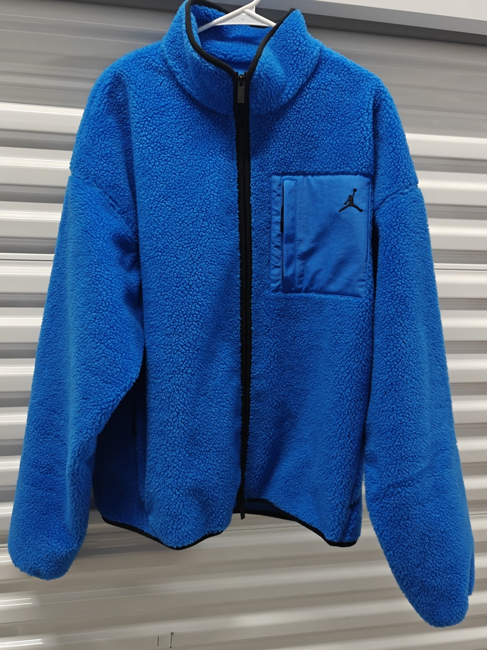 Jordan Flight High-Pile Shearling Jacket Men’s XL Blue Fleece Warm Winter Coat